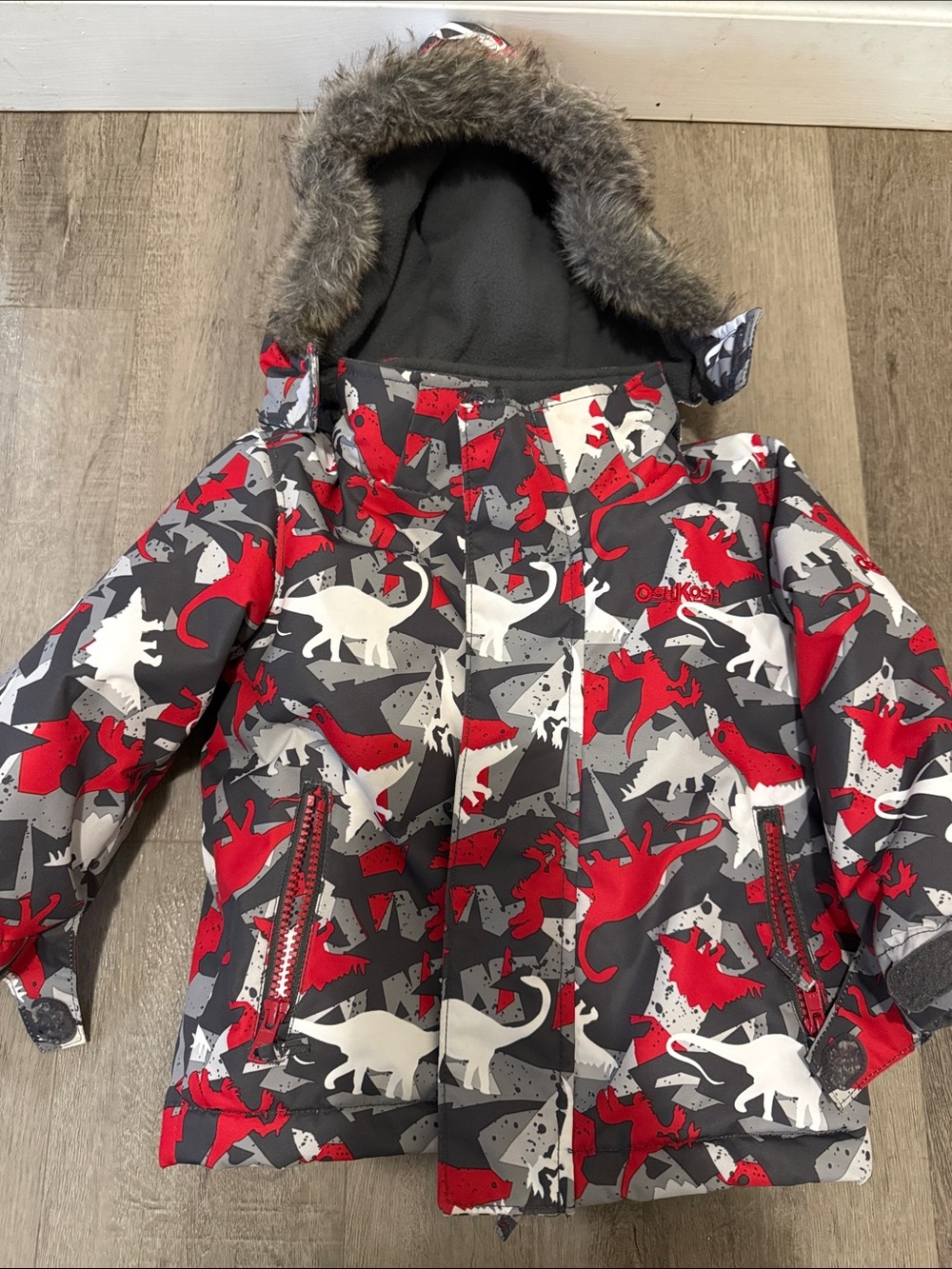 OshKosh B'gosh snow jacket and hat with neck warmer set 18 months